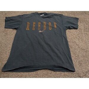 Men's Vintage Reebok T-Shirt Large Made In The USA Embroidered Logo *READ
